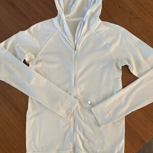 Lululemon White Zip-Up Hoodie Jacket
